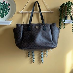 Coach Brown and Black Travel Bag